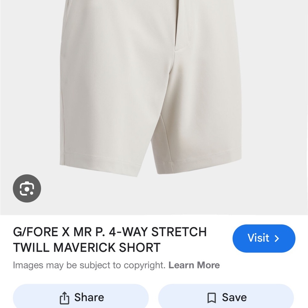G/FORE Maverick Shorts 35 Cream